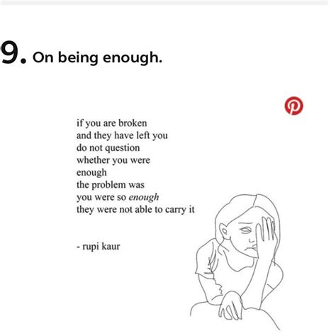 Rupi Kaur Milk And Honey You Were Enough You Are Enough Rupi Kaur