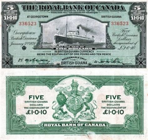 Dollars Pound Pence Royal Bank Of Canada Guyana Numista