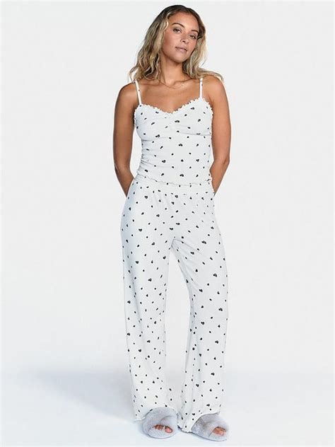 Boux Avenue Floral Cami And Pj Pant Set Cream Uk