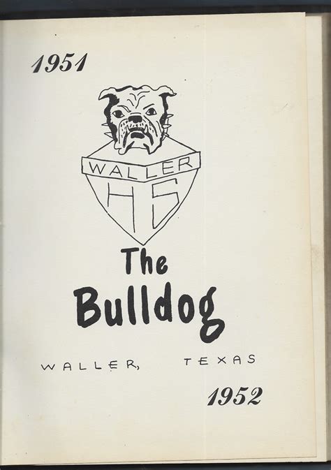 1952 The Bulldog Yearbook-Waller High School Waller | Etsy