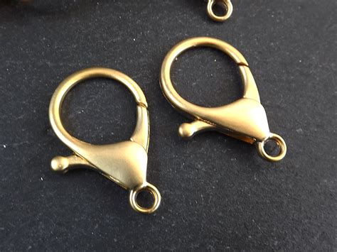 Extra Large Gold Lobster Clasp Gold Claw Clasps Parrot Etsy