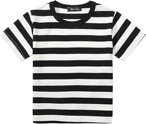 Grandwish Boys Black And White Striped T Shirt Pugsley Costume Top Shirts 3t 10 Amazonca