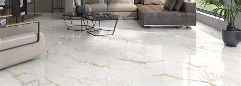 Warm Calacatta Polished Rectified Bay Ceramic Tiles