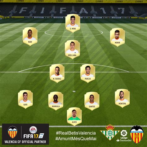 Once Del Valencia Vs Betis Alineaciones Liga Santander