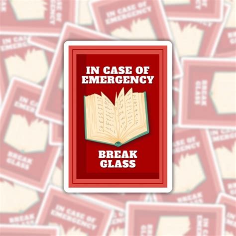 Break In Case Of Emergency Stickers Etsy