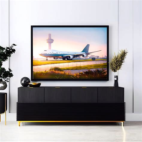 Boeing 747 Sunset Takeoff Digital Art Framed Print Aviation Enthusiast ...