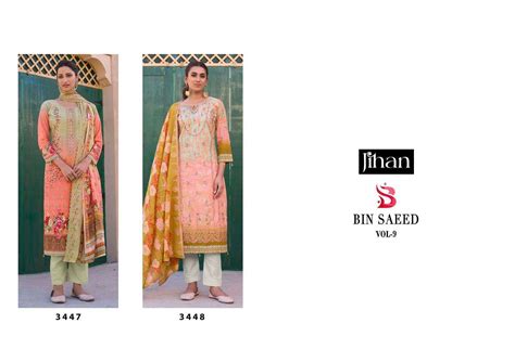 Jihan Bin Saeed Vol Lawn Cotton With Printed Summer Special Pakistani