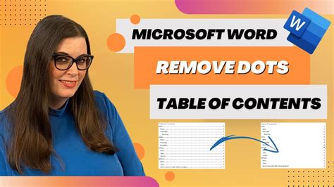 How To Remove Dots From A Table Of Contents In Microsoft Word YouTube