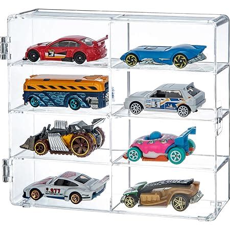 Amazon KISLANE Acrylic Display Case Compatible With Hot Wheels Matchbox Cars 8 Slots