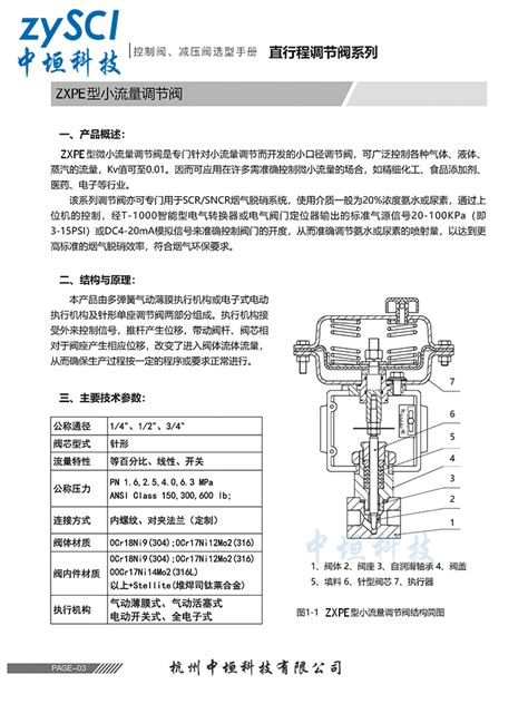 Zxpe系列气动薄膜小流量调节阀 杭州中垣科技有限公司