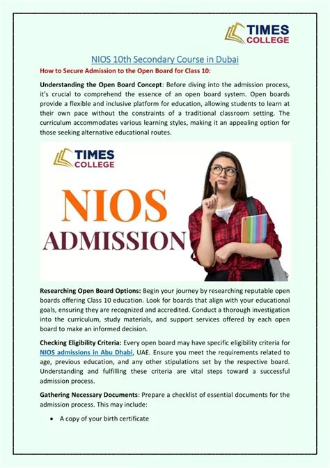 PPT NIOS 10th Secondary Course In Dubai PowerPoint Presentation Free