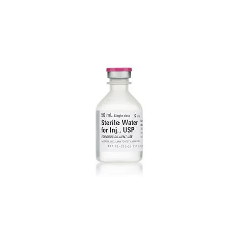 Water Sterile Inj 50ml Sdv Vl 25 Pk Rx