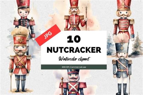 Watercolor Nutcracker Clipart Graphic By KiwiCakeStudio Creative