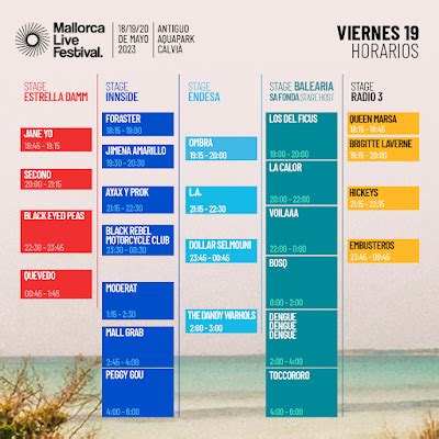 Mallorca Live Festival 2023 Horarios Paperblog