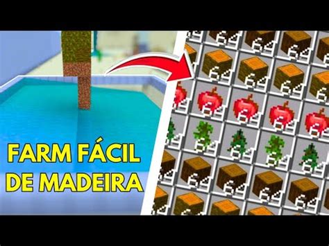 FARM DE MADEIRA MAIS SIMPLES E FÁCIL do MINECRAFT 1 19 e 1 20 TODAS