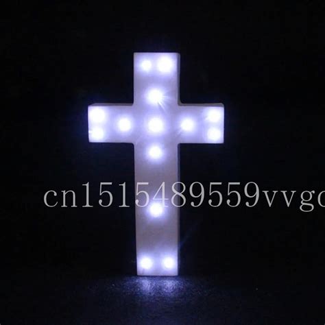 Buy 20cm Cool White Led Wooden Cross Lighted Crux