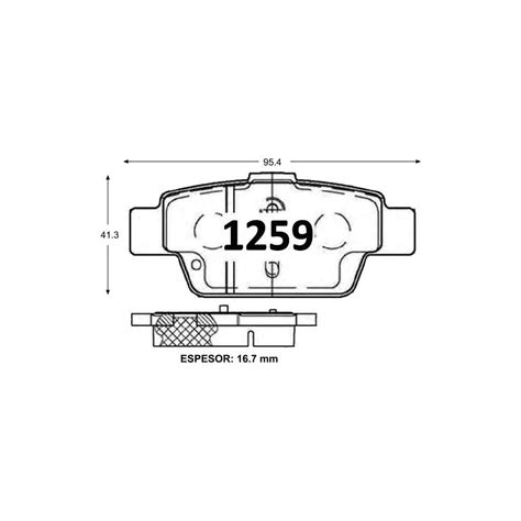 Pastilla De Freno Trasera 1259