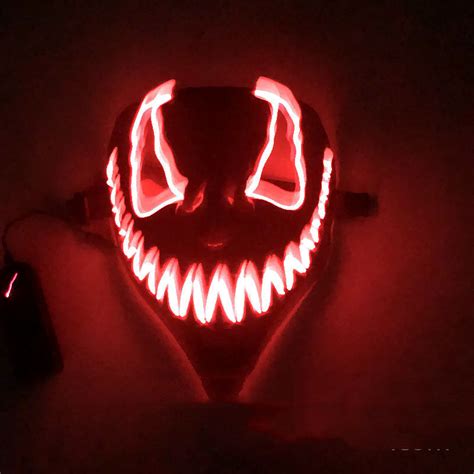 Halloween Horror Funny Full Face LED Mask | Decognomes