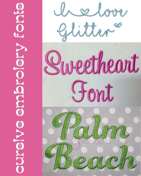 11 Cursive Embroidery Font Ideas To Embellish Anything - meshthread.com