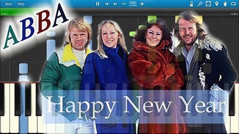 ABBA Happy New Year Piano Tutorial Synthesia YouTube