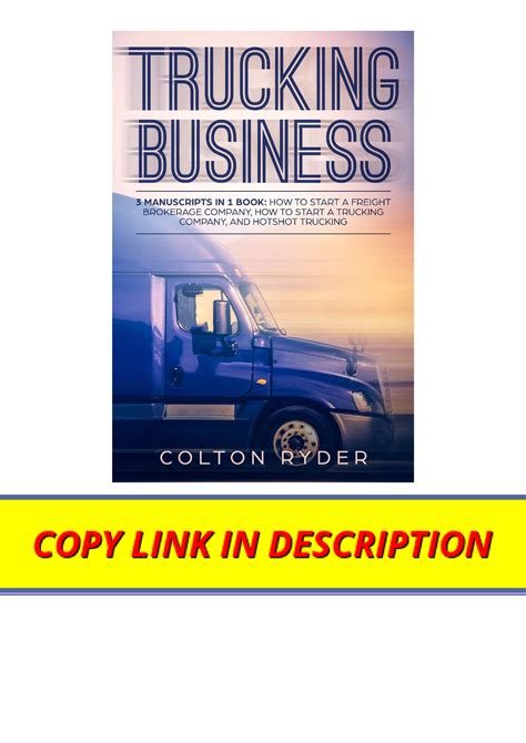 Download Pdf Trucking Business 3 Manuscripts In 1 Book How To Start A