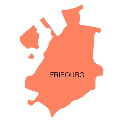 Fribourg Canton Map PNG & SVG Design For T-Shirts