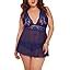 Juicyrose Open Back Lingerie Lace Babydoll Sleepwear Plus Size At Amazon Womens Clothing Store