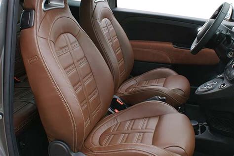 Fiat Abarth Leather Seats Nappa Brown And Amber Alcantara Alba