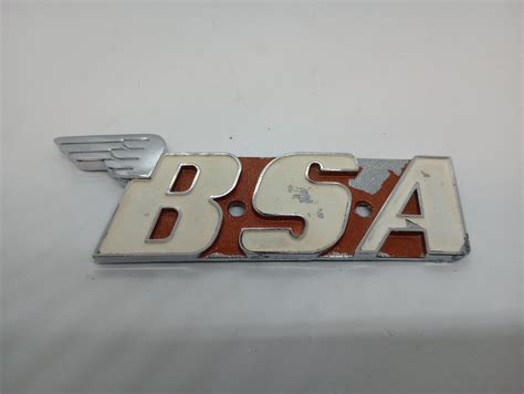 60 2568 Tank Badge Bsa 650 1971 72 Orange Morries Place Cycle