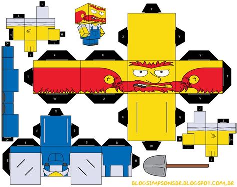 41 Best The Simpsons Paper Craft Cube Figures Images On Pinterest Papercraft Stationery And