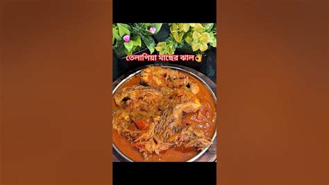 পেঁয়াজ টমেটো দিয়ে তেলাপিয়া মাছের ঝাল 👌subscribe Cooking Fish