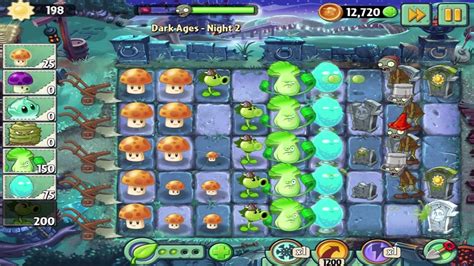 Plants Vs Zombies Dark Ages Night Walkthrough Youtube