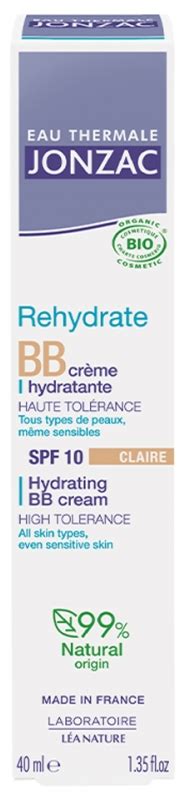 Rehydrate Bb Cr Me Hydratante Bio Spf Teinte Claire Jonzac Bb