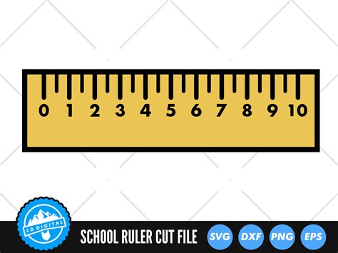 Ruler Svg Files School Ruler Cut Files Back To School Vector Files Math