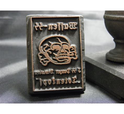 Waffen SS Totenkopf Tusche Stempel