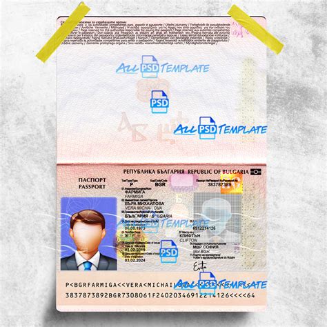 Argentina Passport Psd Template Download Fake Psd Template