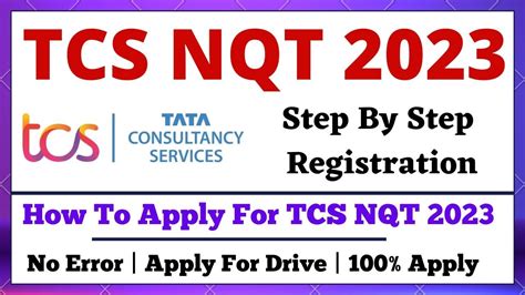 Tcs Nqt Step By Step Registration Process Batch How To Register