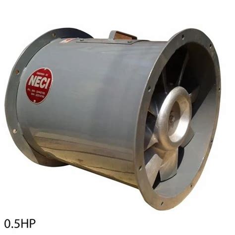 Cast Iron 0 5HP Duct Mounted Axial Flow Fan For Commercial Capacity