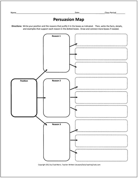 Free Printable Persuasive Writing Graphic Organizer