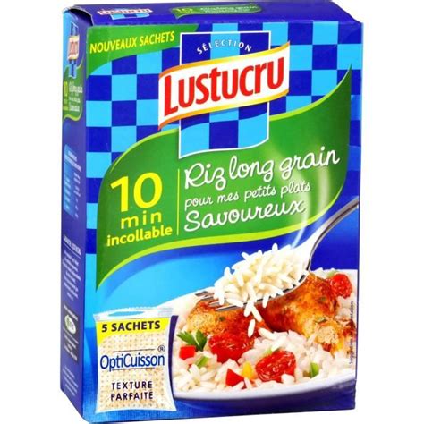 Lustucru Riz Long Incollable En Sachets Cuisson 10 Minutes 5x90g