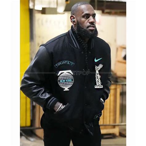 Lebron James Black Varsity Jacket | Tiffany and Co New York Varsity Jacket