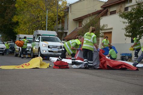 Importante simulacro de accidente con múltiples víctimas