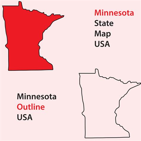 minnesota state map of usa 25851093 Vector Art at Vecteezy