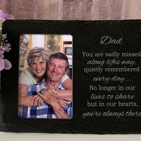 Loss Of Dad Loss Of Spouse Slate Photo Frame Bereavement Etsy