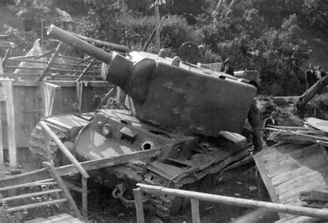 abandoned KV-2 Kliment Voroshilov heavy assault tank | World War Photos