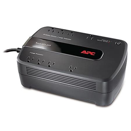 Apc Back Ups Es Va Battery Backup Black Office Depot