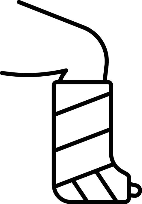 leg, bone, break, gypsum icon. Simple thin line, outline of Bone injury