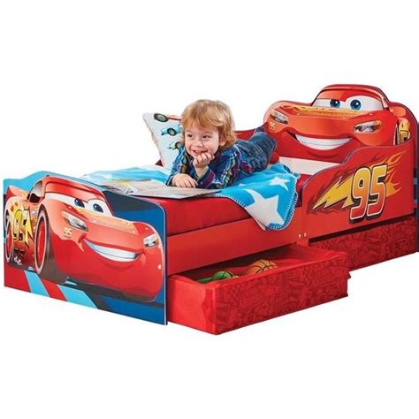 Lit Design Flash Mcqueen Avec Tiroirs De Rangement Et Matelas