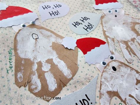 Handprint Santa - Spoonful of Imagination