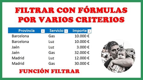 Filtrar con fórmulas por dos o más criterios una base de datos Curso